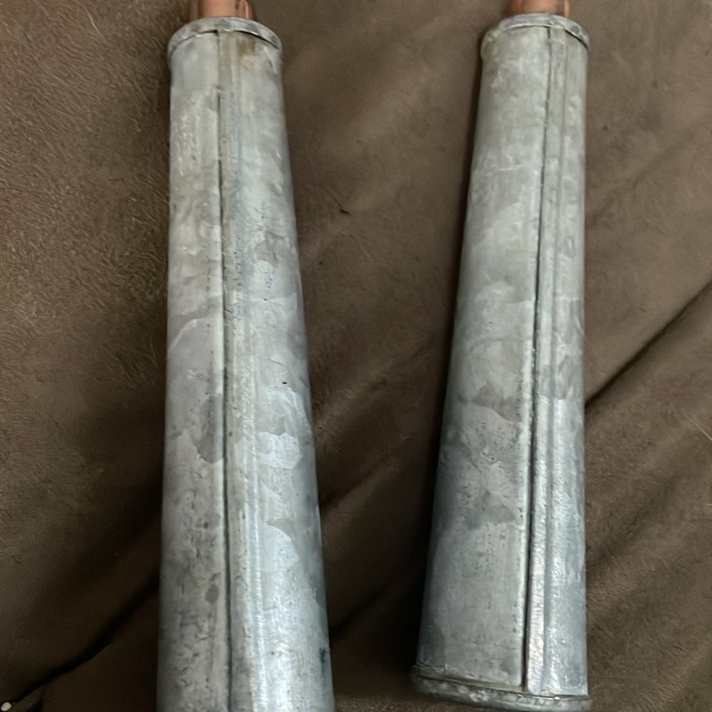 Galvanized and copper serving set - Picture 6 of 8
